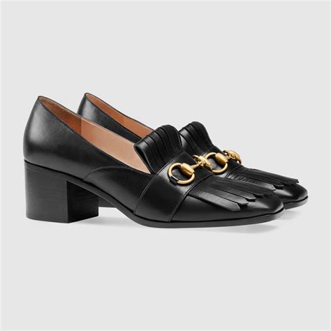 mocassin gucci femme talon|Gucci Loafers for Women .